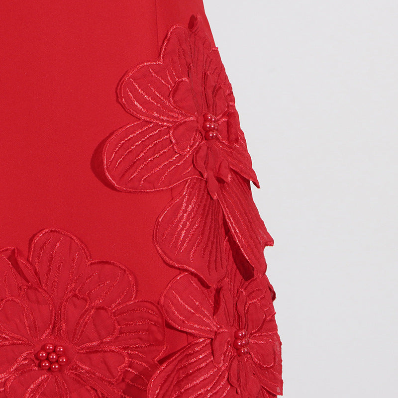 Designed Sweet 3D Floral Sleeveless Mini Dress