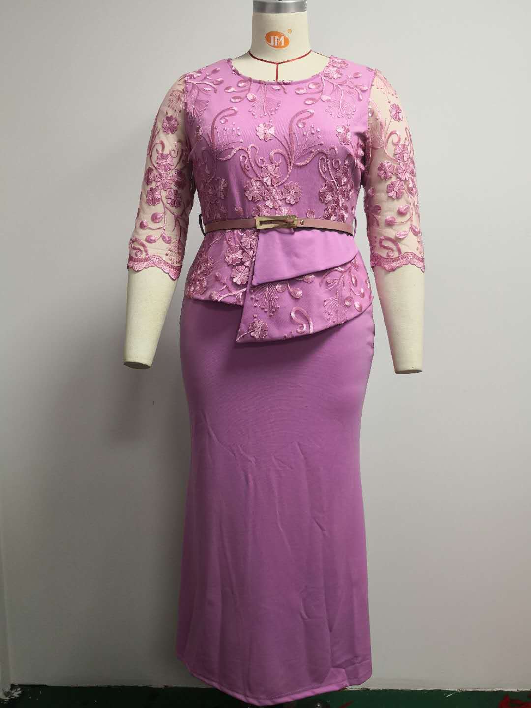 Extra Plus Size Lace Spliced Maxi Dress