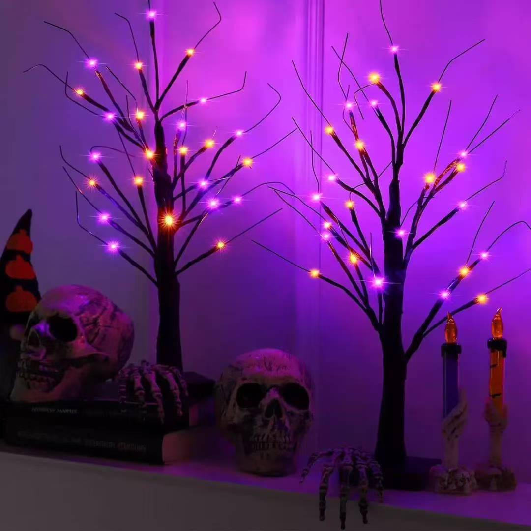 Halloween Purple LED Birch Tree Lights