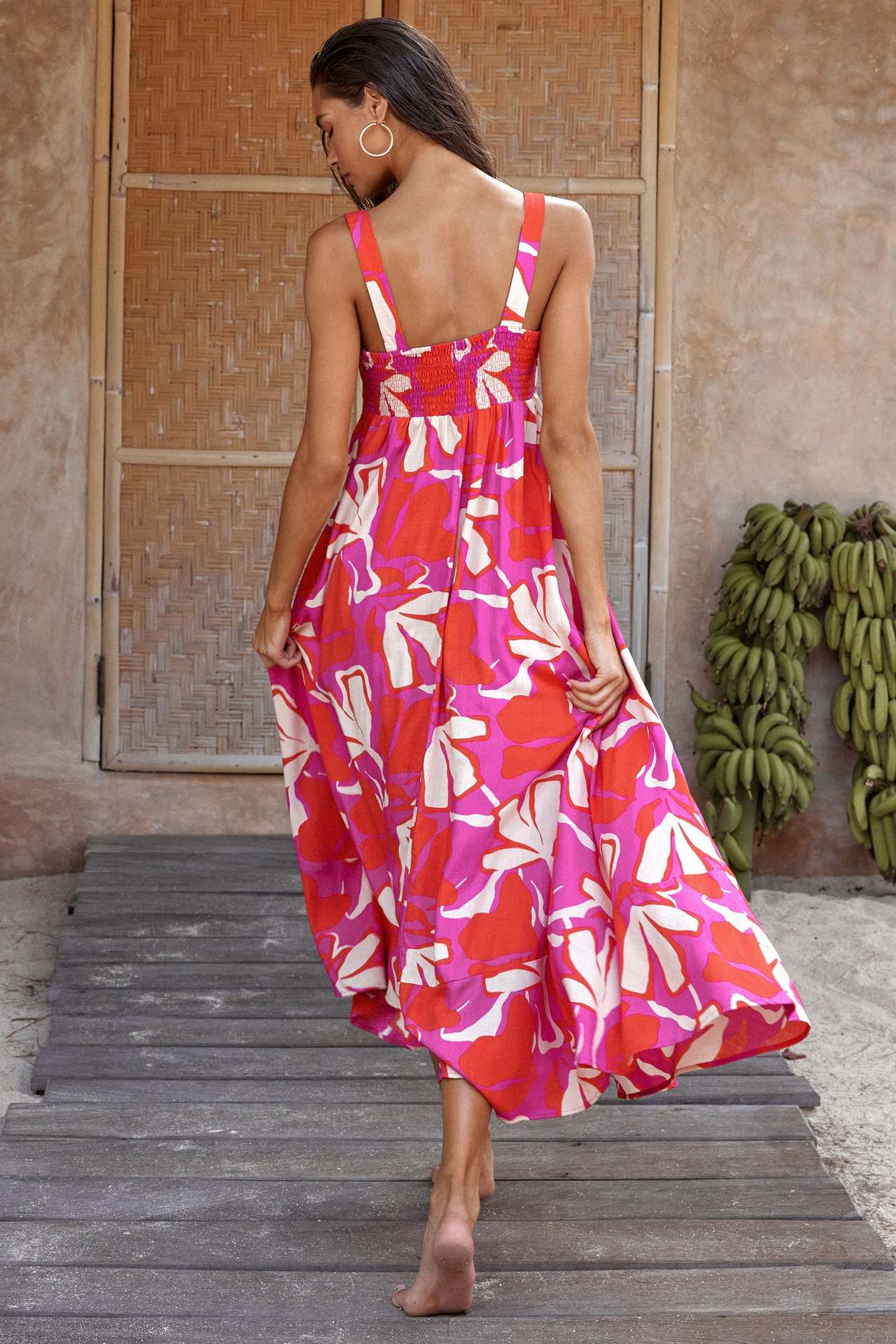 Casual Summer Floral Print Long Maxi Dresses