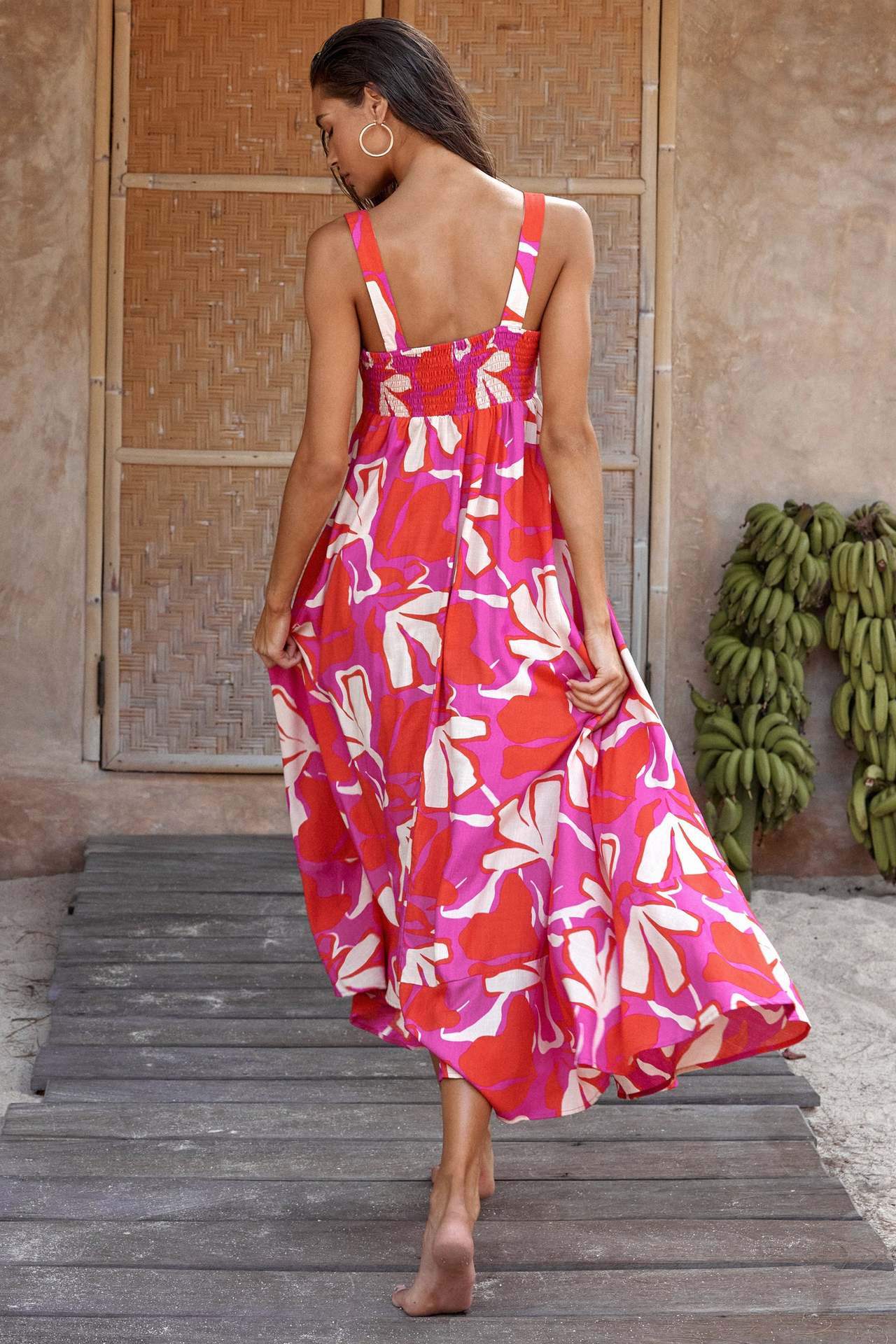 Casual Summer Floral Print Long Maxi Dresses