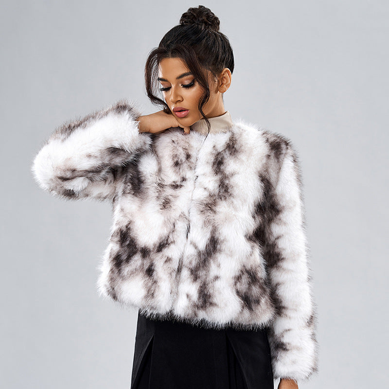 Women's Casual Street Style Fox Fur Jacket Coats