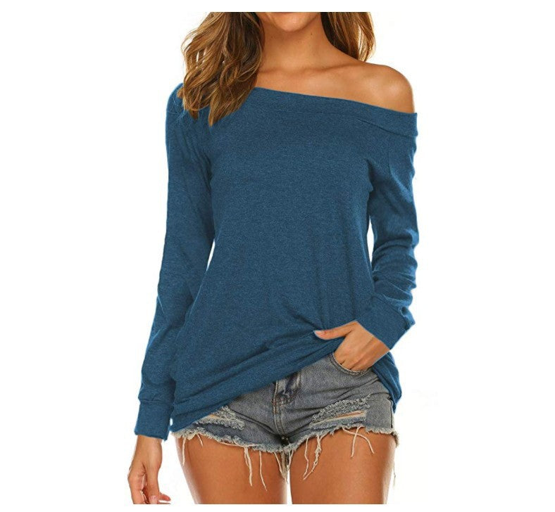 Women's Off-Shoulder Long Sleeve T-Shirt