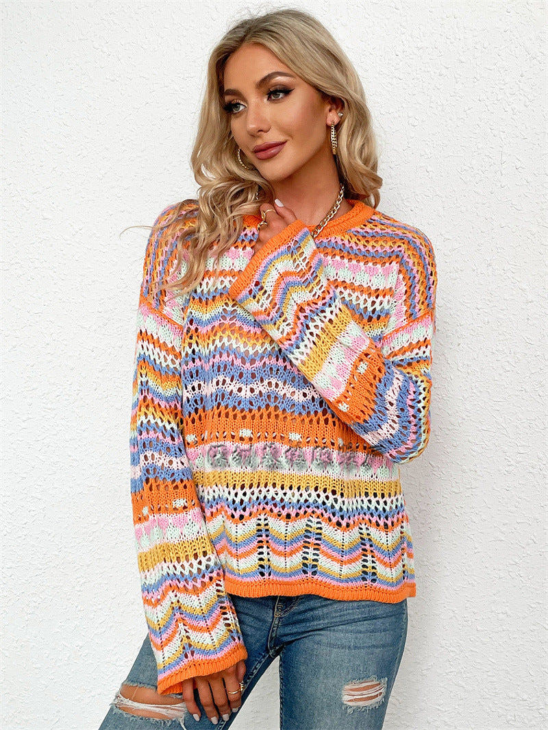 Casual Bohemian Striped Knitted Sweaters