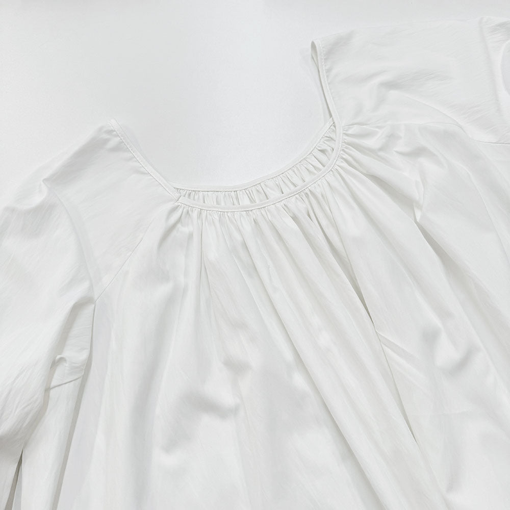 Boho Oversized Dress – Flowy Maxi Robe Dress in Solid Color-White-One Size-Free Shipping Leatheretro