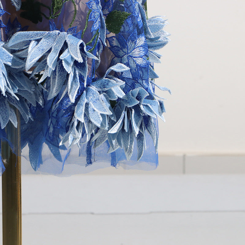 Vintage Floral Embroidered Corset Dress