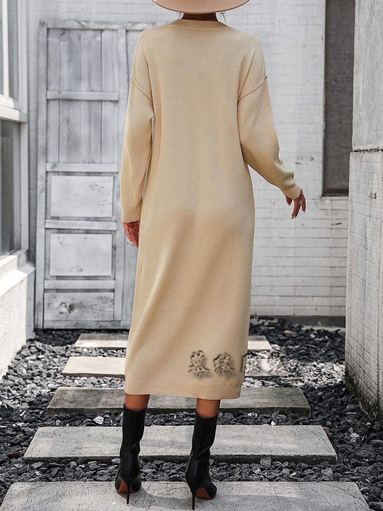 Fashion Button Design Knitted Shirts Dresses