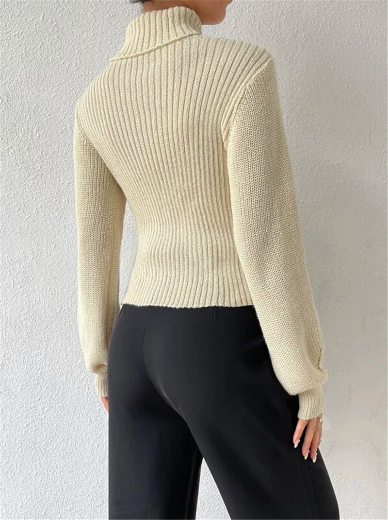 Sexy High Neck Knitted Sweaters