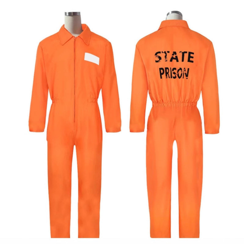 COS Inmate Prisoner Jumpsuit Costume