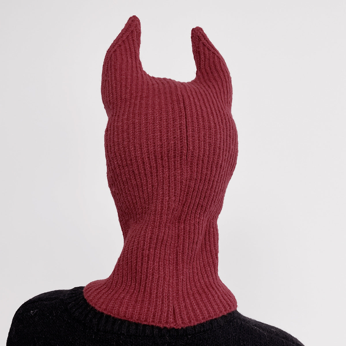 The "Spooky Snuggle" – Halloween Unisex Novelty Knit Beanie & Funny Face Mask