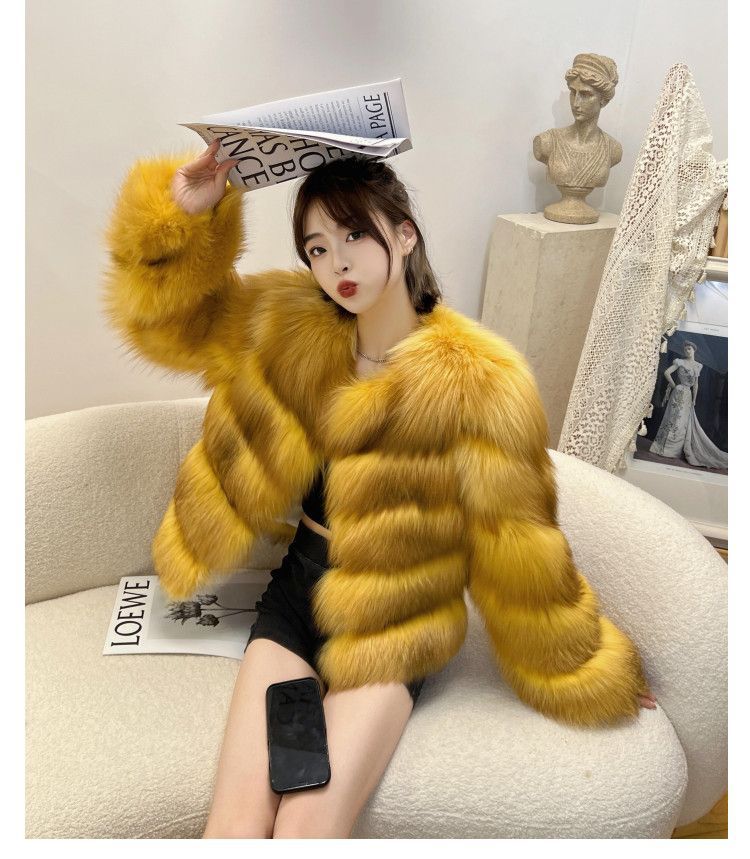 Luxury Winter Fox Fur Women Coats