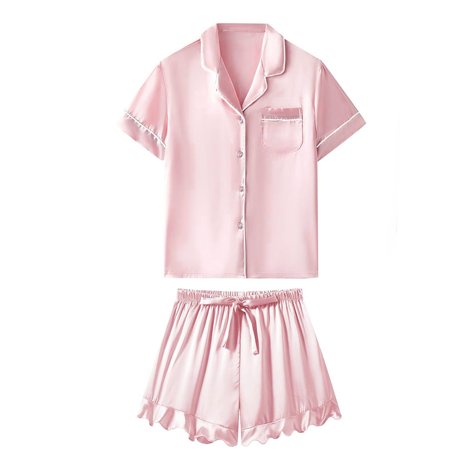 Casual Satin Summer Pajamas Suits for Women