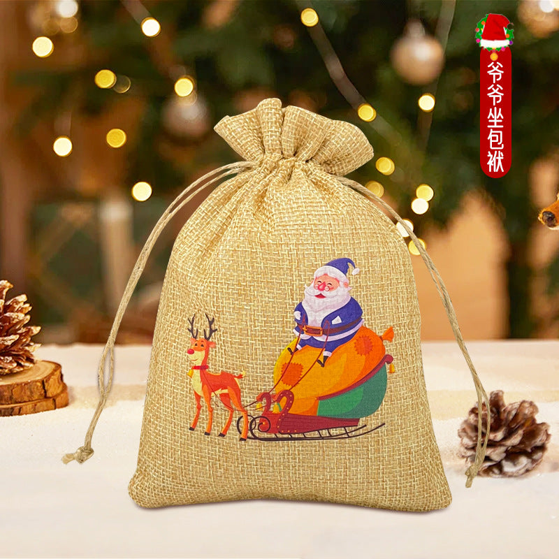 Christmas Drawstring Gift Bag for Apples 24pcs/Set