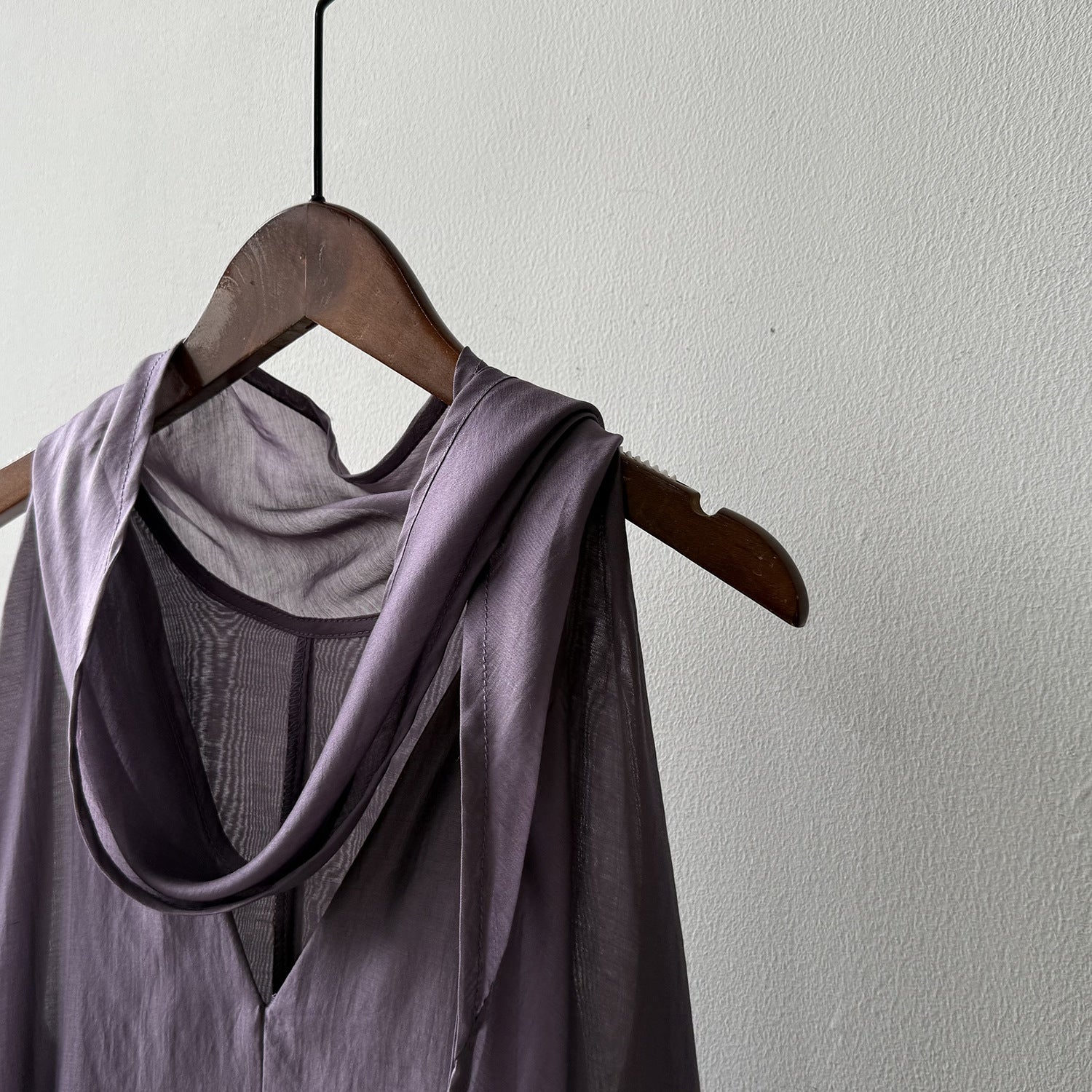 Summer Loose Women's Viscose Scarf Neckline Dress