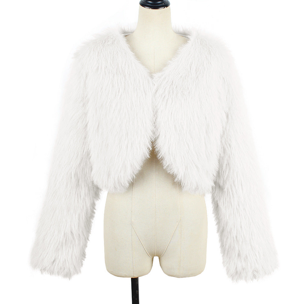 Fashionable Casual Women's Faux Fur Jacket