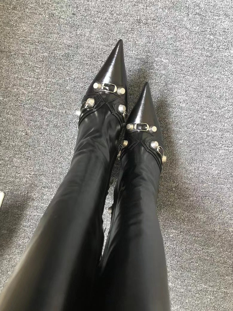 Sexy Peep Toe Rivet Plus Sizes Women Boots