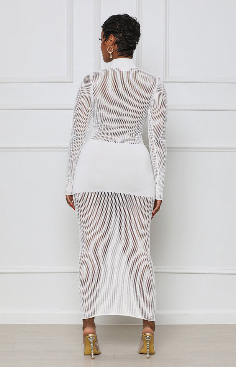 Sexy See Though Long Dresses-Dresses-Free Shipping at meselling99