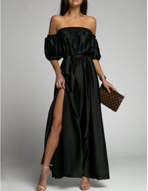 Sexy Off The Shoulder Summer Long Party Dresses-Dresses-Black-S-Free Shipping at meselling99