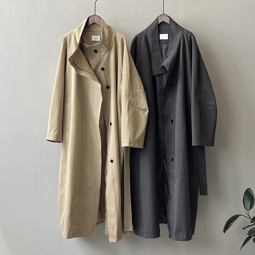 Women’s Stand Collar Long Trench Coat