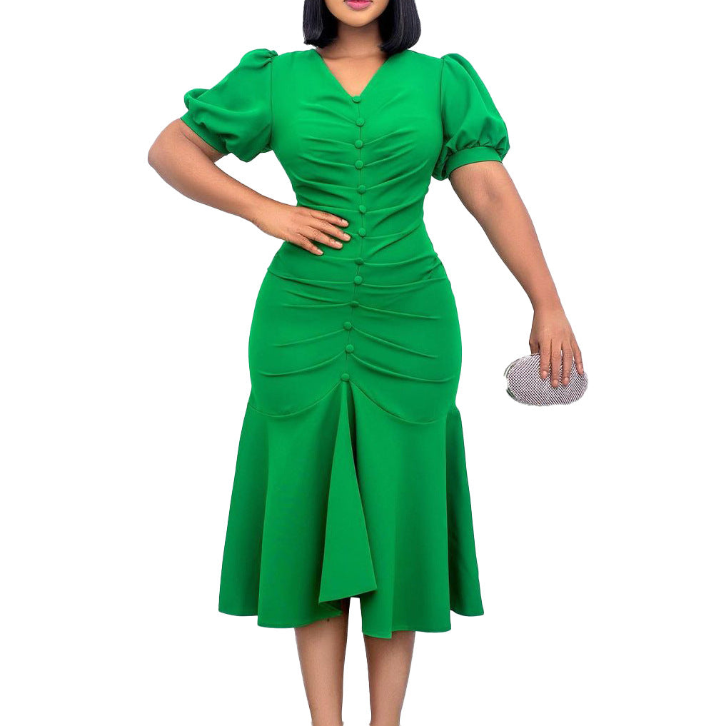 Elegant Office Lady Plus Size Dresses-Dresses-Free Shipping at meselling99
