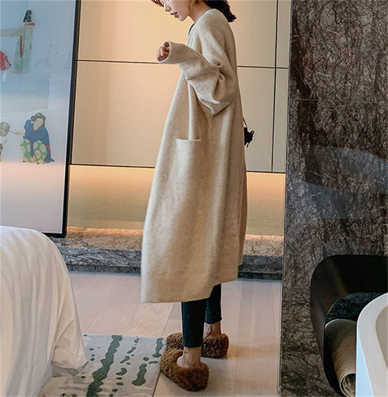 Casual Winter Long Knitted Coats for Girls