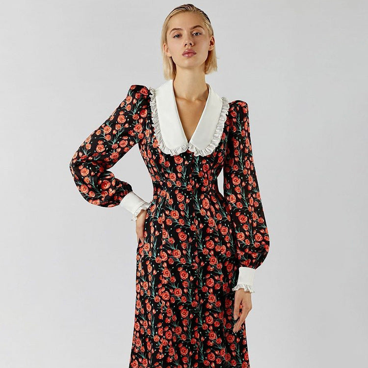 Women's Elegant Floral Print Dress