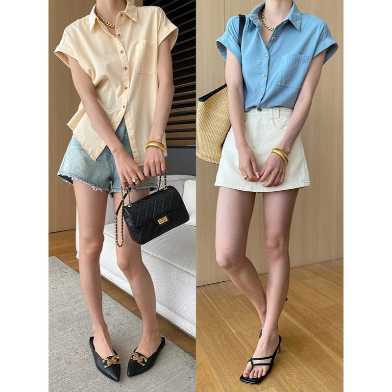 Women Thin & Light Textured Cotton Shirt