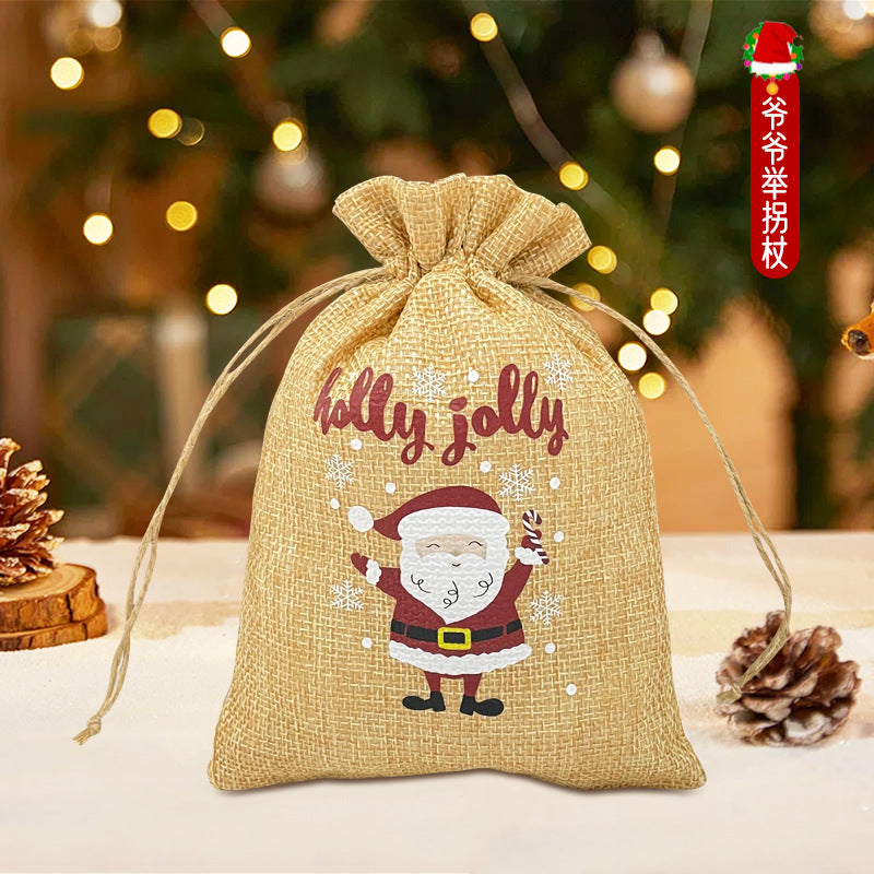 Christmas Drawstring Gift Bag for Apples 24pcs/Set