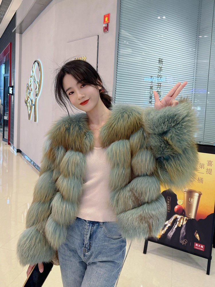 Luxury Winter Fox Fur Women Coats