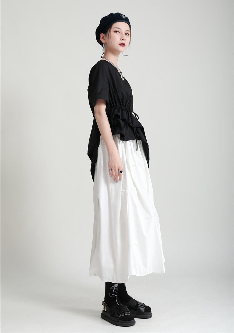 Women's High Waist A-Line Midi Skirt