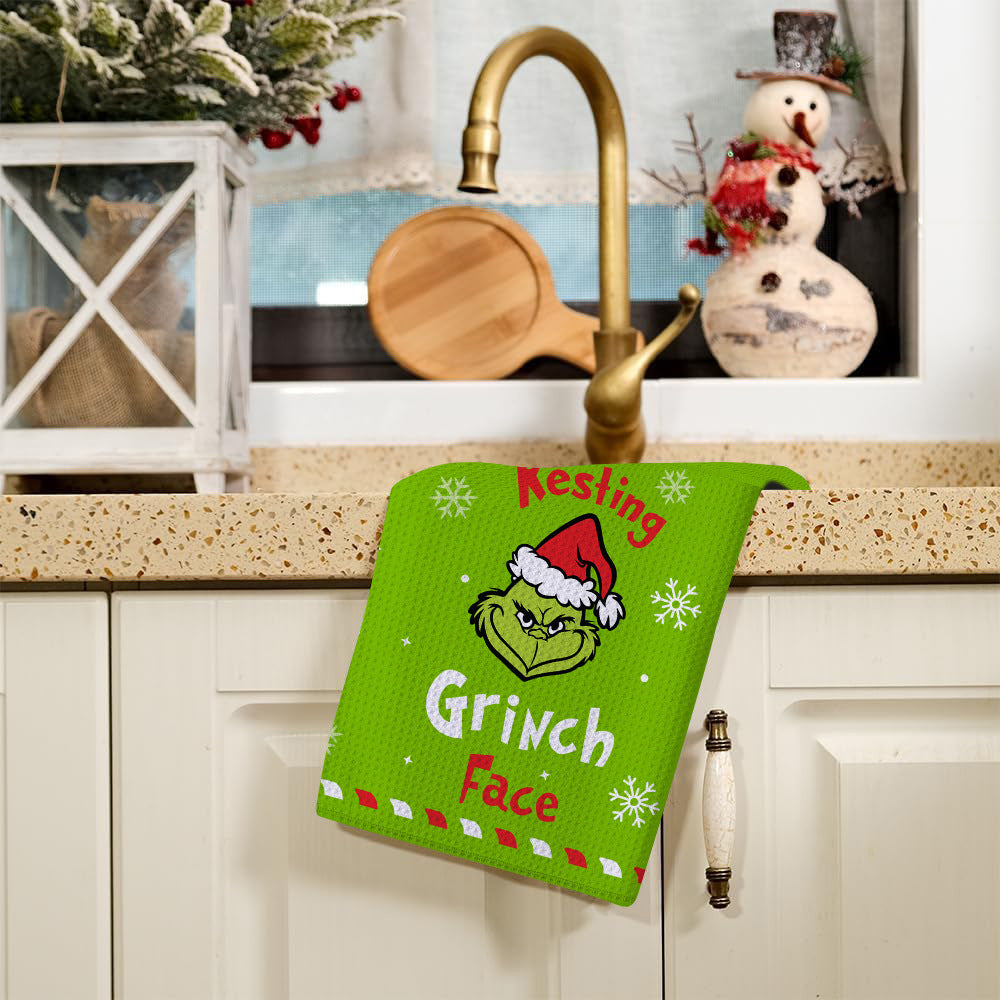 Grinch Christmas Kitchen Towel
