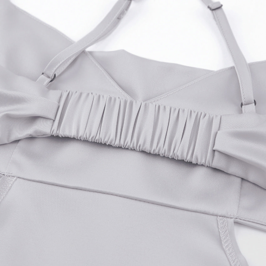 Sexy Satin Backless Long Sleeveless Party Dresses-Dresses-Free Shipping at meselling99