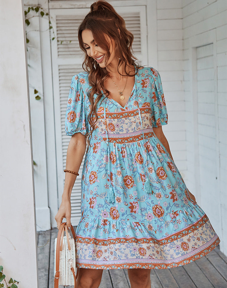 Casual Bohemian Summer Short Dresses