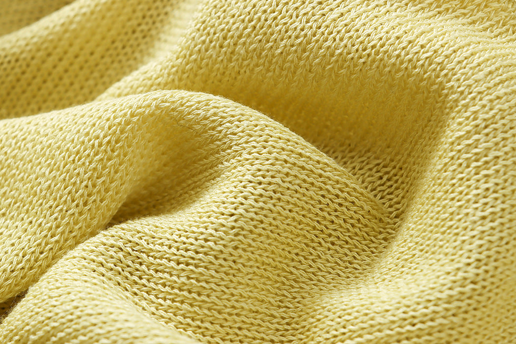 Linen-Blend Relaxed Knit Shirt Blouses