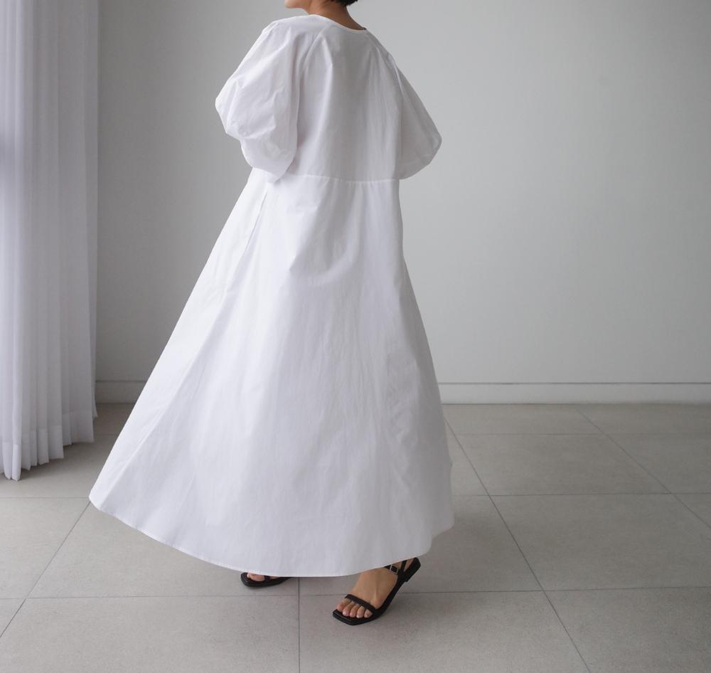 Loose Cozy Puff Sleeves Long Dresses-Maxi Dresses-Free Shipping at meselling99