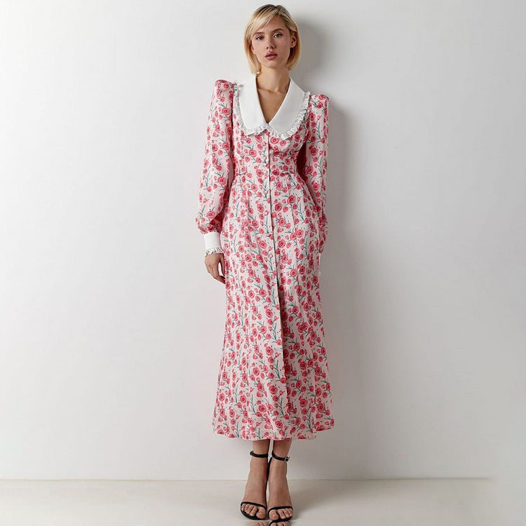 Women's Elegant Floral Print Dress