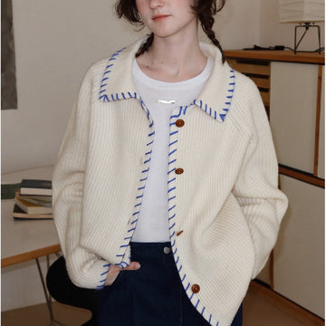 Casual Wool Knitted Women Cardigan SweatersType: Fashion Knitted Cardigan Sweaters