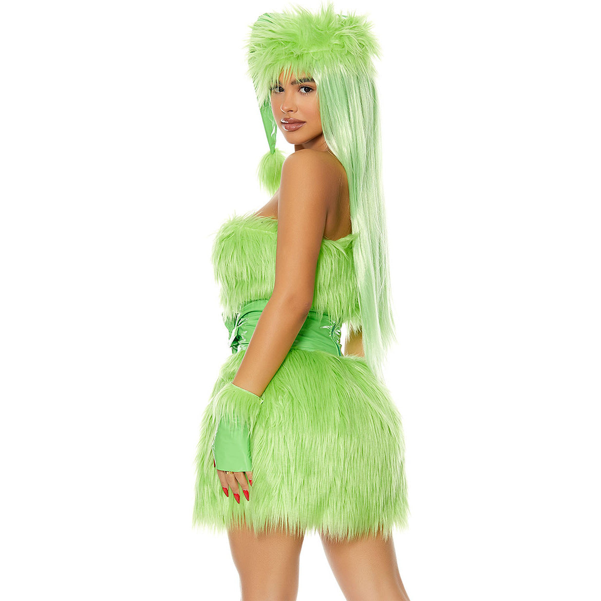 Grinch-Inspired Green Monster Costume