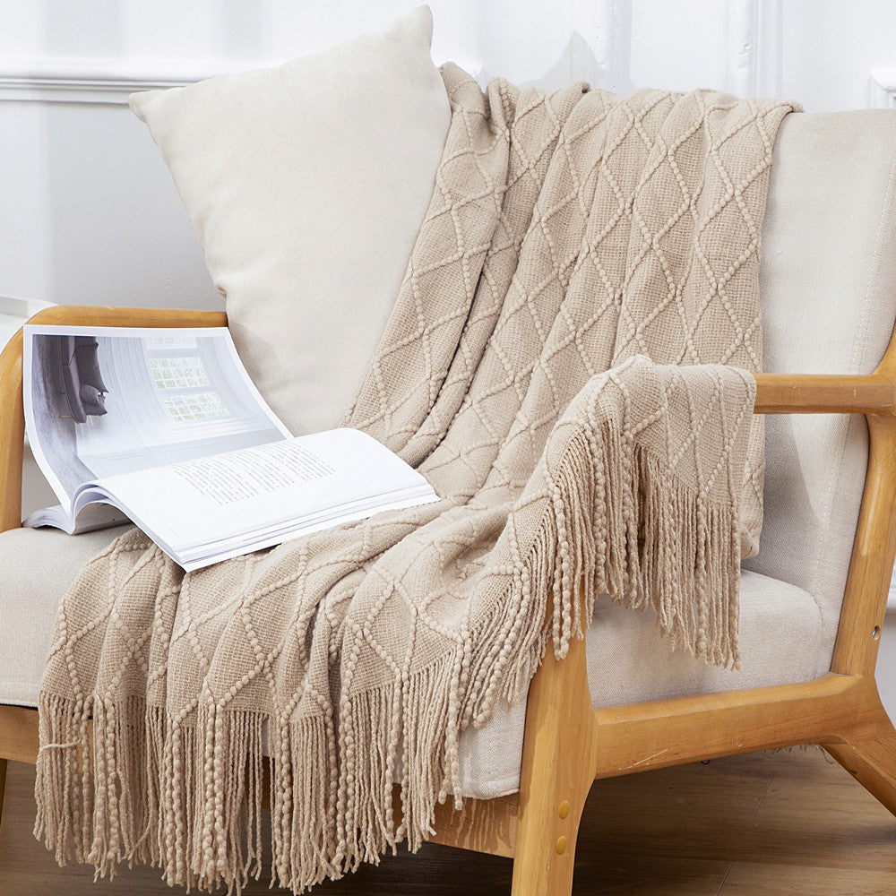 Boho Fringe Sofa Blanket