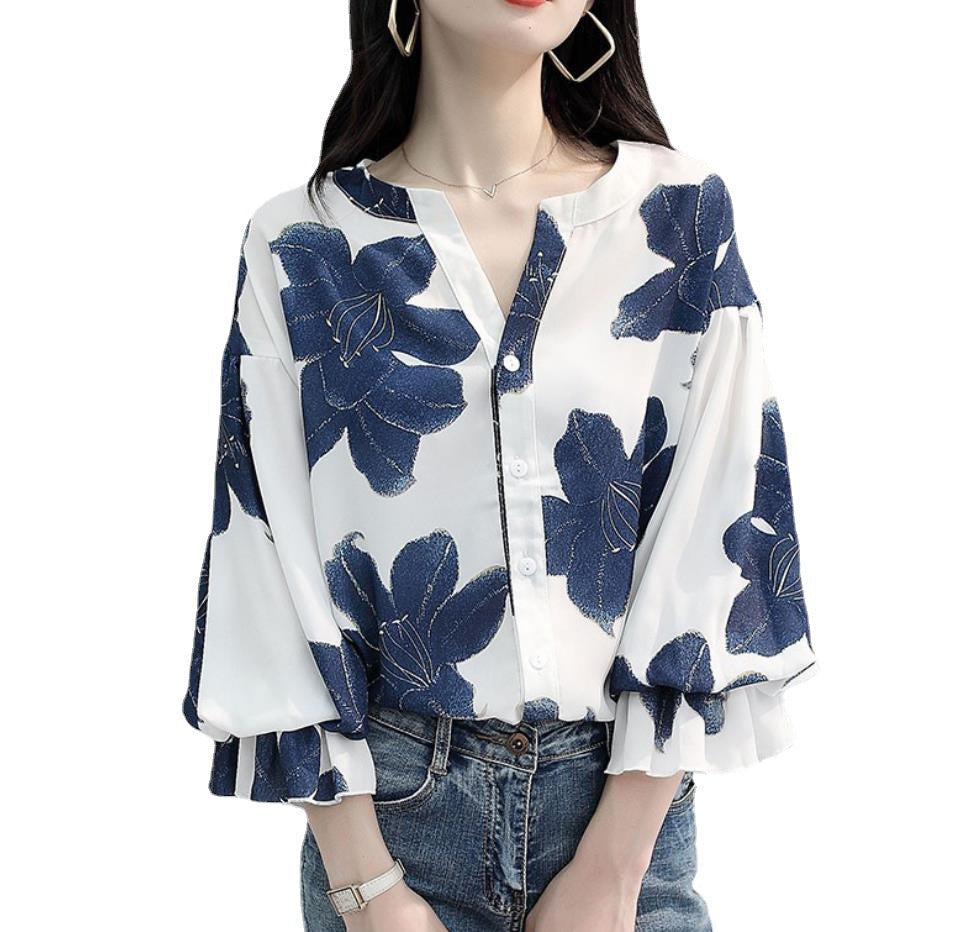 Fairy Summer Chiffon Short Sleeves Women Shirts