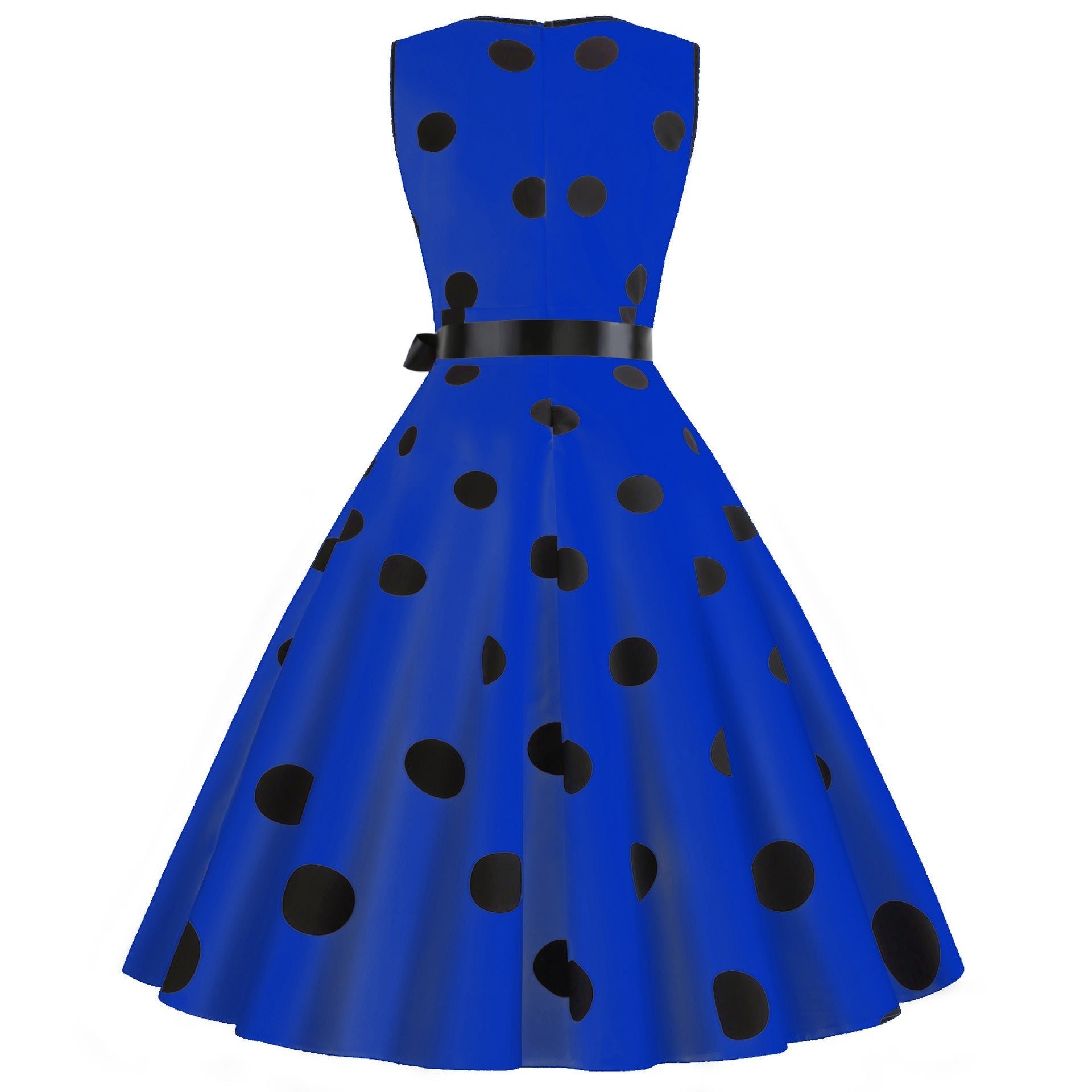 Summer Sleeveless Polka Dot Dresses-Dresses-Free Shipping at meselling99