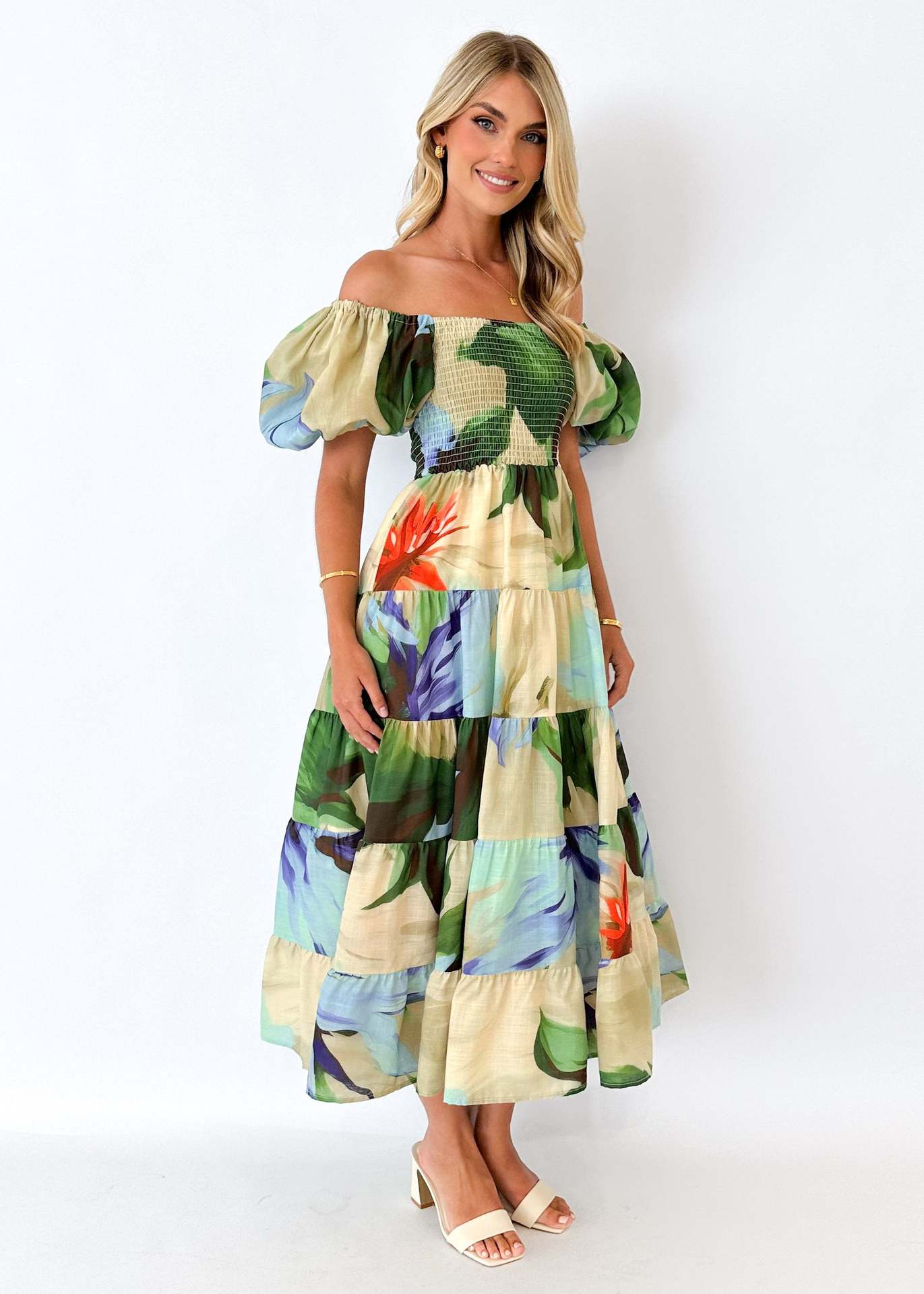 Women's Summer Bubble Sleeve Dress