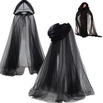 Halloween Cosplay Costume – Ghost Witch Cloak with Hood