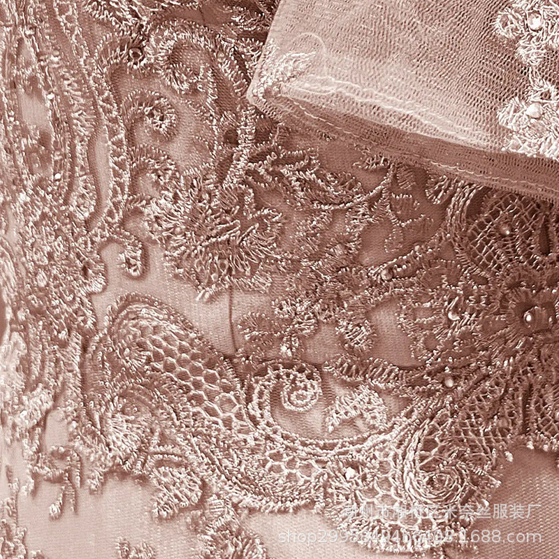 Elegant Handmade Embroidery Plus Sizes Evening Dresses