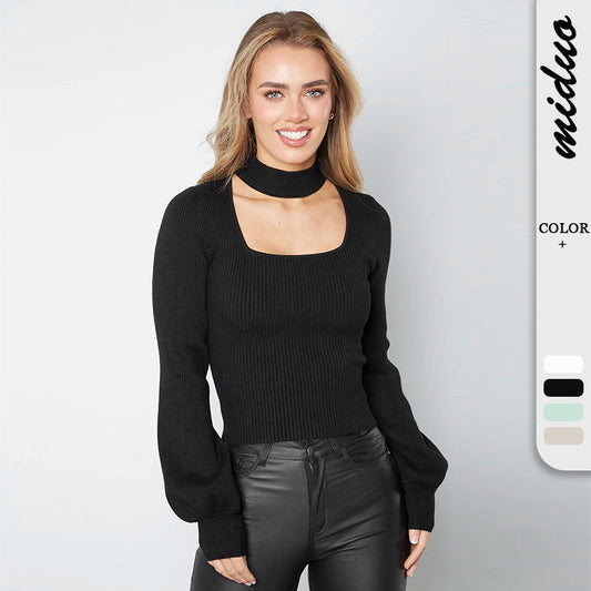 Sexy High Neck Knitted Sweaters for Women