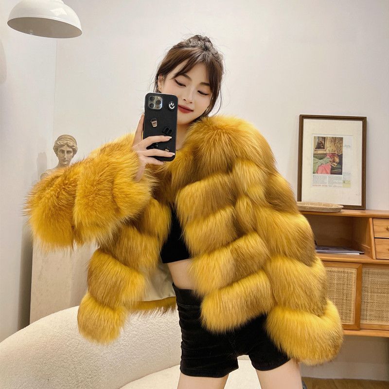 Luxury Winter Fox Fur Women Coats