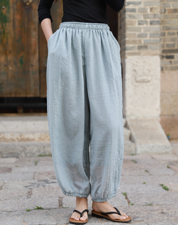 Women's Linen Cotton Loose Lounge Pants