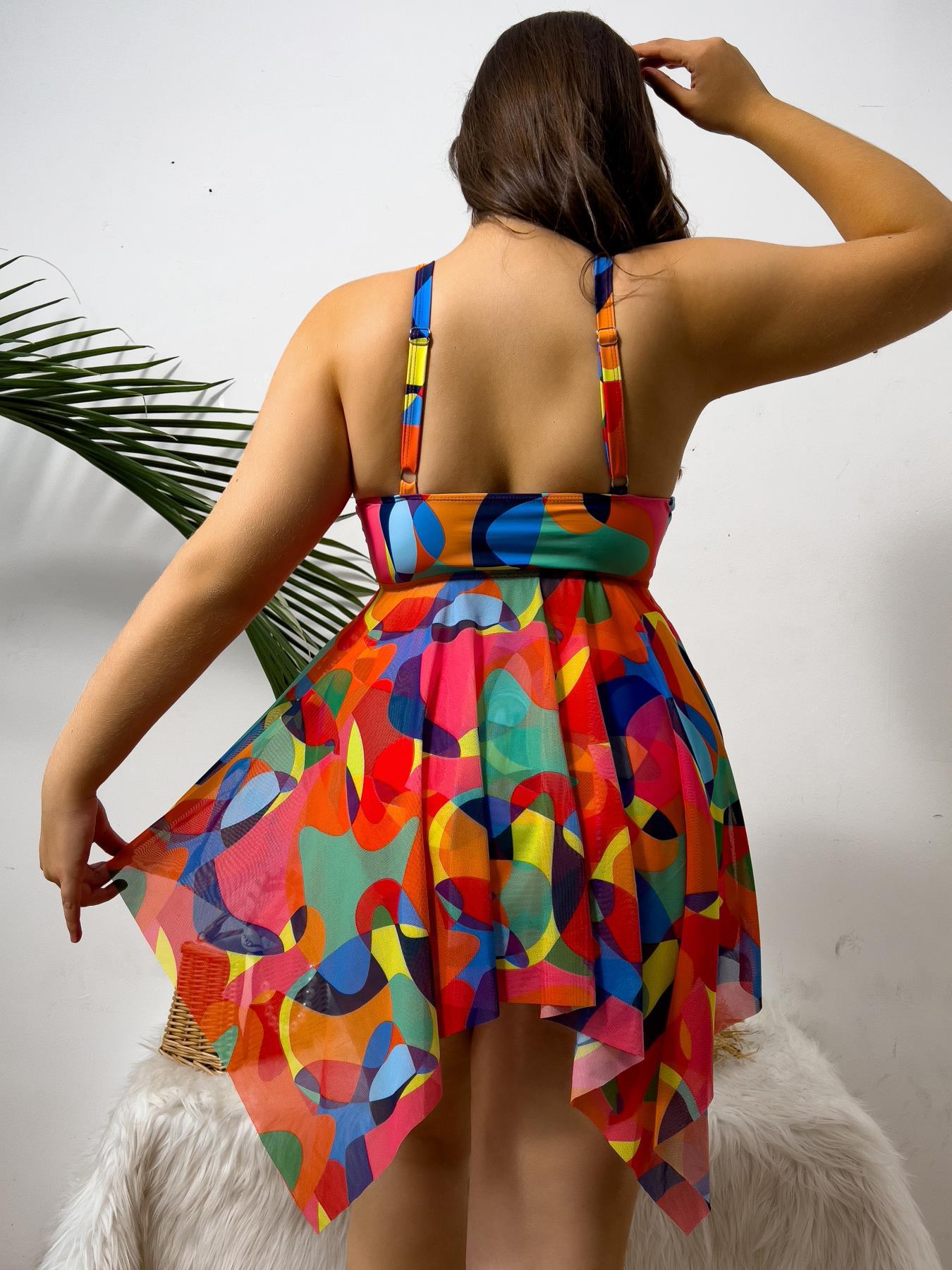 Plus Size High-Waisted Bikini  Suits