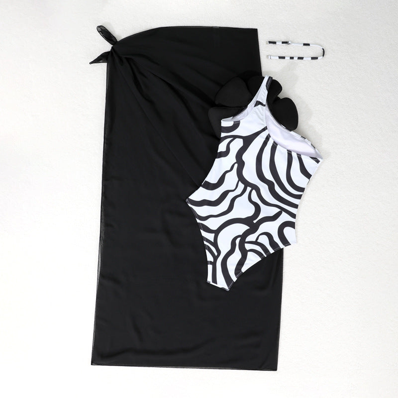 Women's 3D Floral Bikini Set – Sexy High-Cut Bathing Suit for Beach, Pool & Vacation