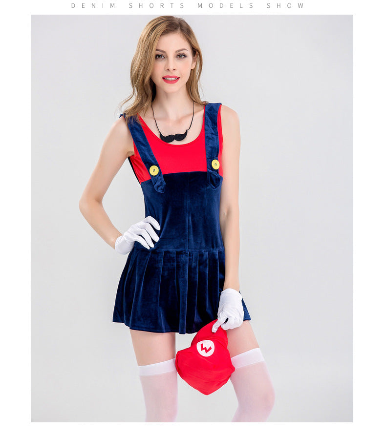 Halloween Women's Adult Mario Costume